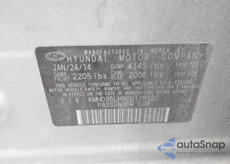 2014 Hyundai Elantra Gt z USA, uszkodzony, nr VIN KMHD35LH9EU178122